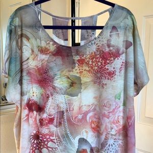 Floral and Butterfly top